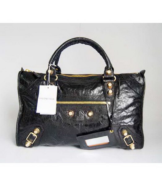 Balenciaga Work grande borsa in pelle di agnello nero